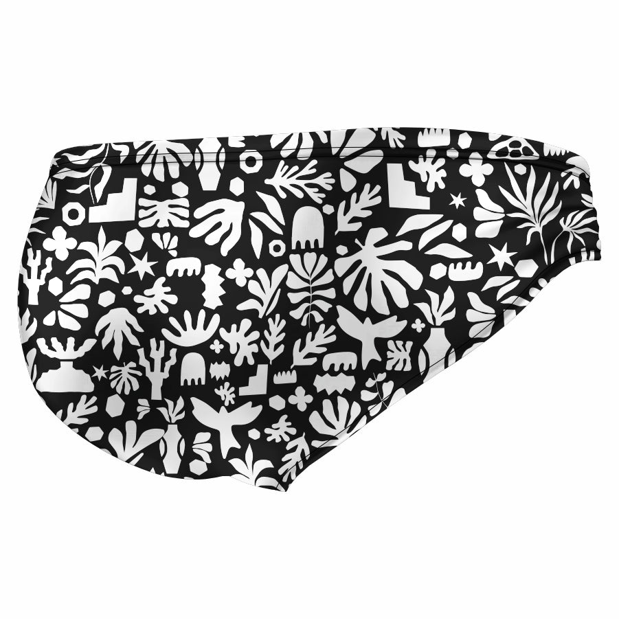 Botanical Shapes Black Brief