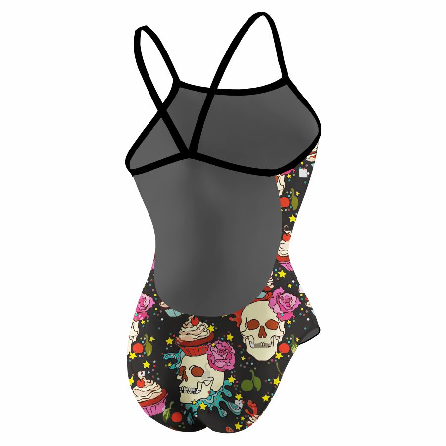 Cupcakes Skull Black Openback
