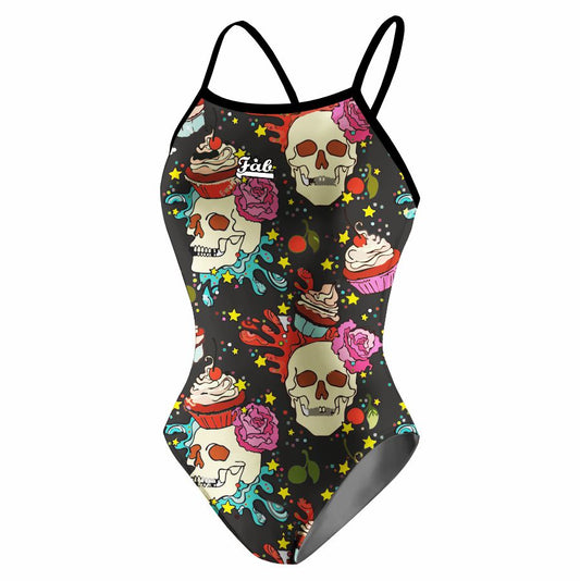 Cupcake Skull Black Openback
