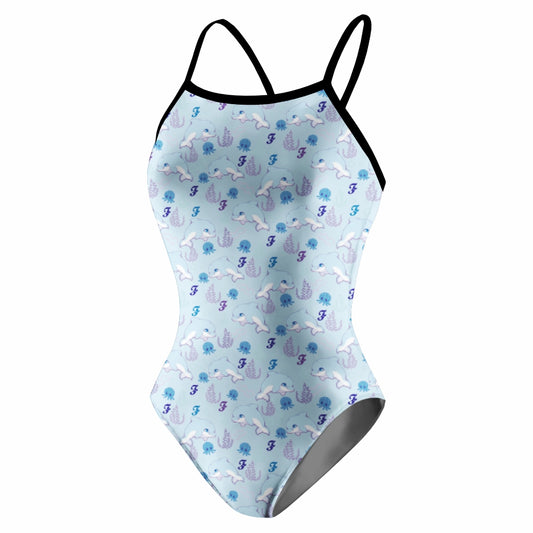 Cute Dolphins Sky Blue Openback