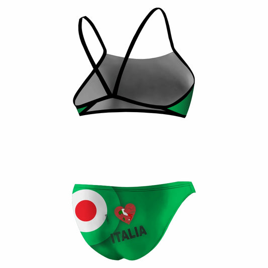 I Love Italy Green Thiny Sport Bikini