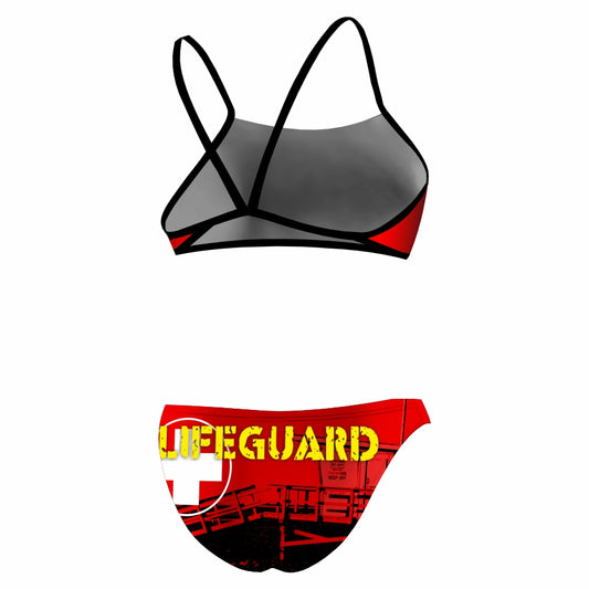 Lifeguard Red Tower Thiny Sport Bikini