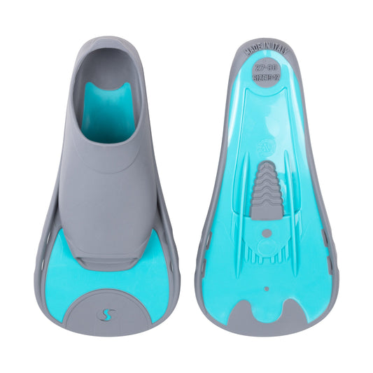 Short Swim Fins F5 S – Grey/Turquoise
