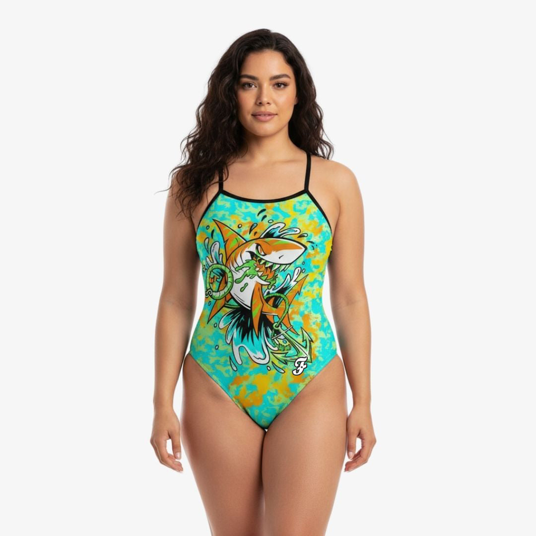 Angry Shark Orange Openback