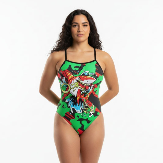 Angry Shark Red Openback