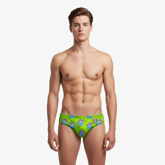Waterpolo Cat Green Brief