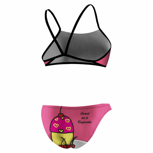 Cupcakes Pink Thiny Sport Bikini