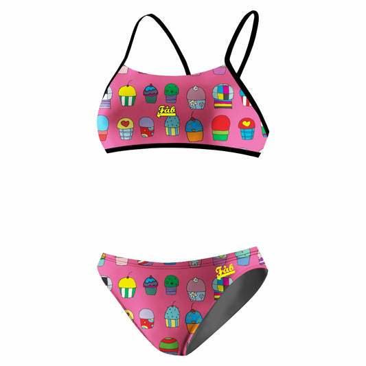 Cupcakes Pink Thiny Sport Bikini