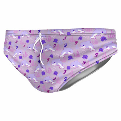 Cute Dolphins Purple Brief
